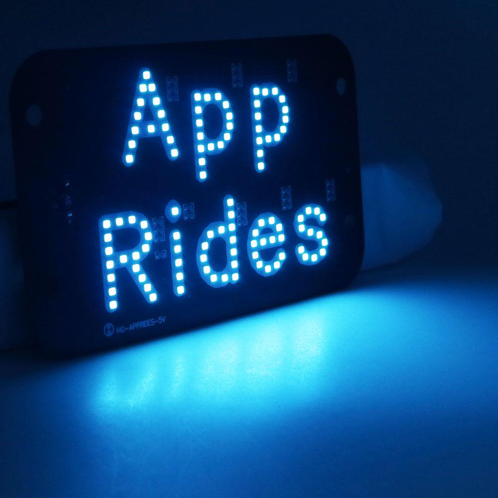 1 шт. APP Rides автомобильный знак аксессуары для совместных поездок автомобиль лобовое стекло кабины индикаторная лампа светодиодный фонарь на крышу такси 5 В предупреждающий свет