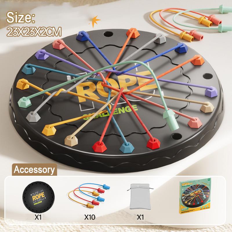 Kid Rope Knots Sensory Social Board Game Logical Thinking Challenge  Colore Twisted Connected Line Brain Strategy Fun Table Game