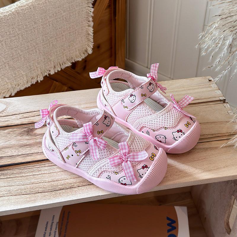 Casual 2026 Summer Girls  Mesh Closed-Toe Sports Sandals Toddler Ballet Princess Shoes 23