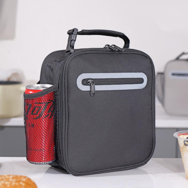 

-Border New Ice Pack Aluminum Film Thickened Insulation Bag Large Capacity Waterproof Lunch Bag With Rice Handheld Insulation Lunch Bag чёрный