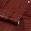 Waterproof Self Adhesive Wood Grain Sticker Door Cabinet Desktop Modern Furniture Renovation Peel And Stick Wallpaper