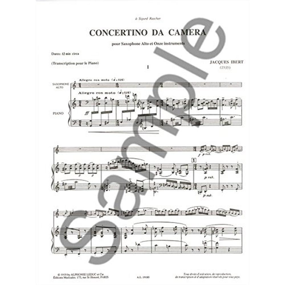 Wittner Ibert Chamber Concerto Saxophone and Piano Leduc Publications
