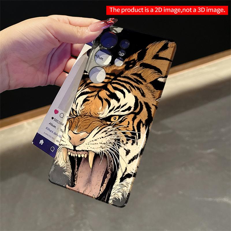 2DFlat Samsung phone case Roaring Tiger Art Phone Case Applicable to Galaxy S23 S24 S25ULTRA S26 A12 A14 A15 A16 A54 A55