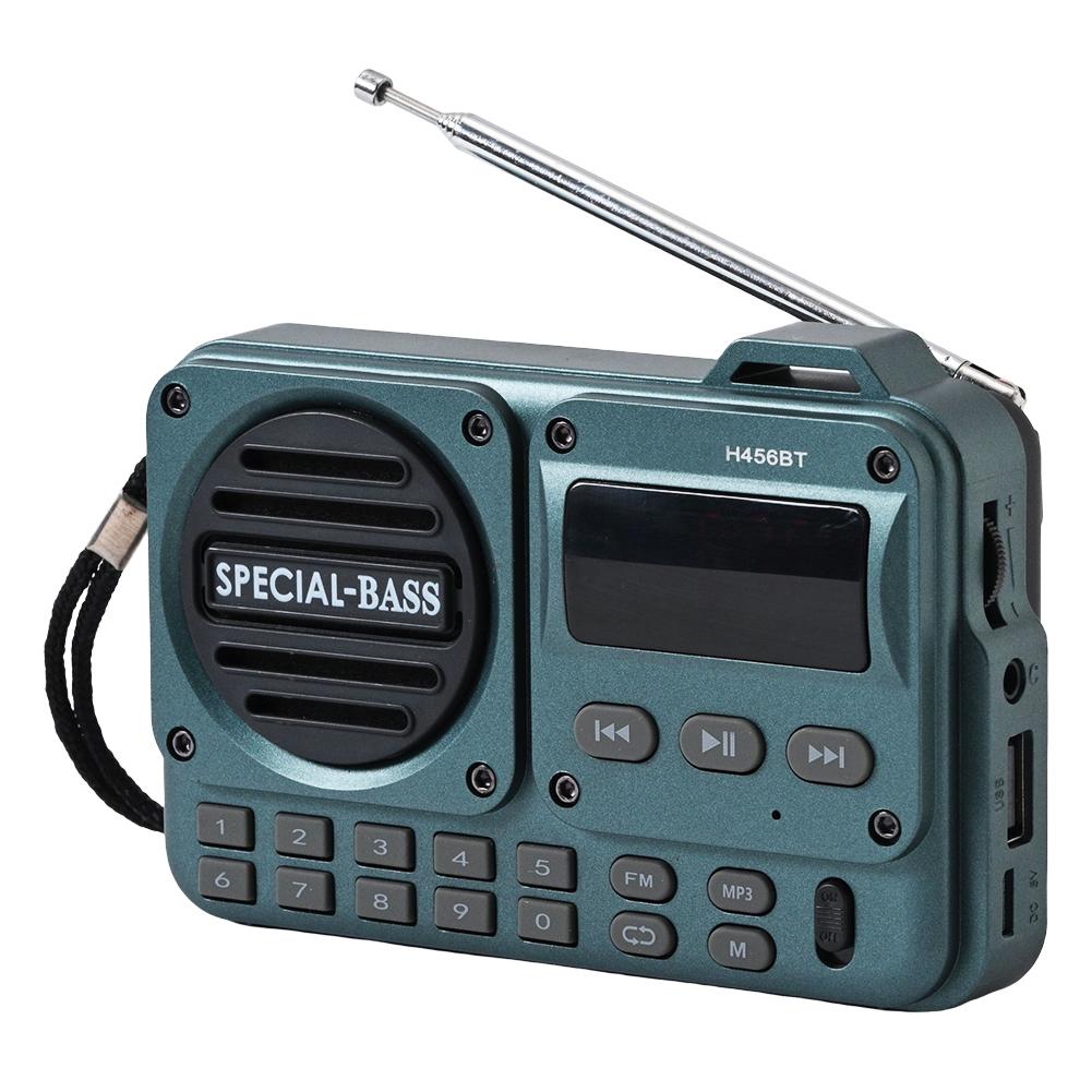 Portable FM Radio Pocket Wireless Bluetooth Speaker With FM Radios Receiver USB TF Card MP3 Music Player Rechargeable FM Radio