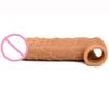 Adult Sex Toy Realistic Sheath Silicone Penis Sleeve, Soft Silicone Penis Extension Sleeves for Men Penis Enlargement Toys