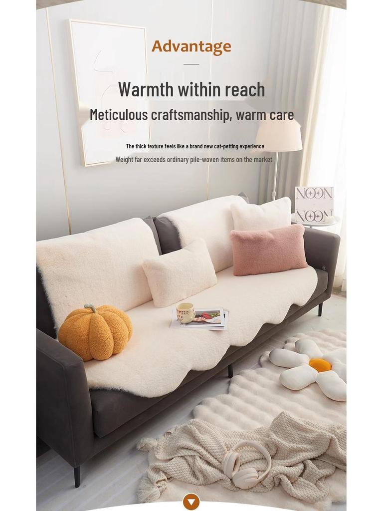 Tapete de Pele de Coelho Sintética: Tapete Felpudo para Quarto/Cabeceira, Almofada para Janela de Sacada da Sala de Estar, Tapete Final para Mesa de Centro ou Vestiário