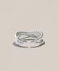 47Bag 925 Silver Triple Twist Open Ring Jeva