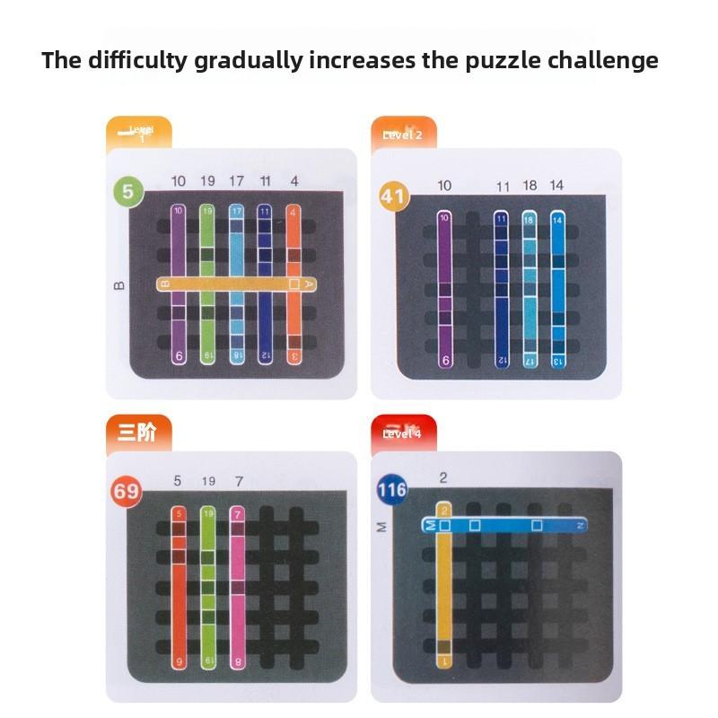 Wooden Rainbow Sticks Puzzle Toy For Kids Brain Teaser Logic Development And Educational Play