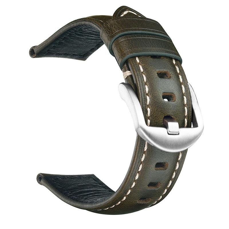 Cowhide Watch Band 18mm 20mm 22mm 24mm 26mm Retro Genuine Leather Watch Strap Quick Release Wrist Bracelet Belt