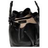 Bally Logo Drawstring Closure Bucket Bag Leather Shoulder Bag Women Bags Black 6312074