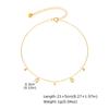 Stainless Steel Water Drop Zircon Anklet for Women Girl, Gold Color Simple Foot Chain Ankle Bracelet Jewelry Summer Accessories