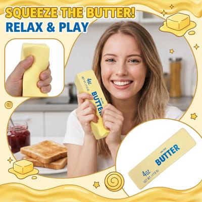 Butter Stick, langsam aufsteigender Stressabbau, Silikon - Spielzeug, sensorisches Spielzeug mit Butterduft