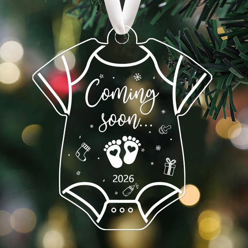 

Прозрачное акриловое украшение, Объявление о беременности, Подвесное украшение на рождественскую елку, Подарки для будущих родителей, Подарки для вечеринки в честь будущего ребенка