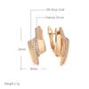 Unique Innovative  Rose Gold Drop Earring For Women Luxury Geometry Elegant Bar Natural Zircon Fashion Daily Jewelry