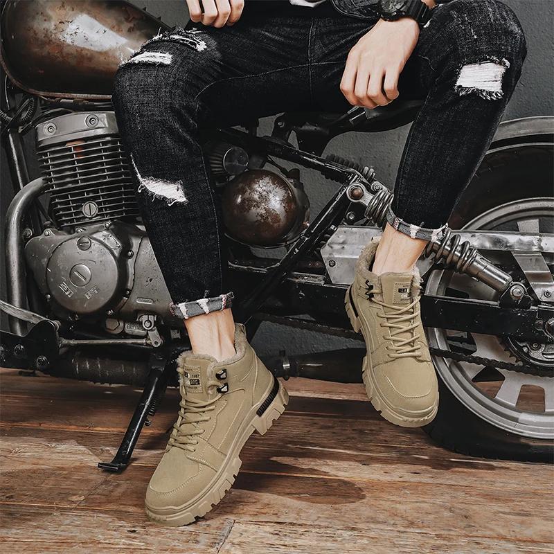 Модные Новые 2024 Мужские Ботинки Инструментальные Уличные Рабочие Повседневные Мужские — фото 5