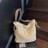 Holiday wind woven bag women's new summer popular seaside beach large capacity shoulder tote bag