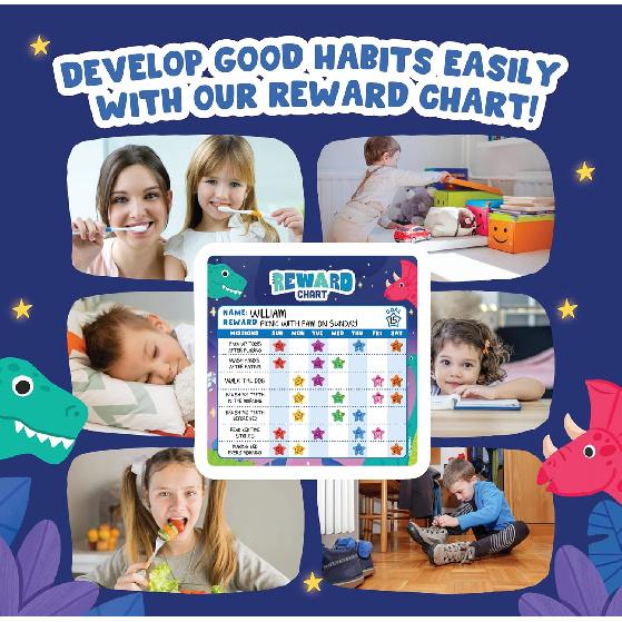 Reward Chart for Kids - 49 Big & 1,920 Mini Stickers, Behavior Chart for Kids at Home, Magnetic Chore Chart for Multiple Kids and Toddler 2-4 Years,