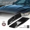 2-Pack ABS Carbon Fiber Aerodynamic Vent Grilles Universal Fit, Polished End, Suitable for Front Hood Airflow Ventilation