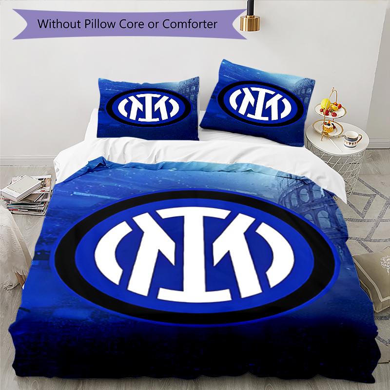 3pcs Football Team (8) Design Cover Set - HD Printed Bedding with 1 Cover and 2 Pillowcases - Perfect for Home and Dorm Decor