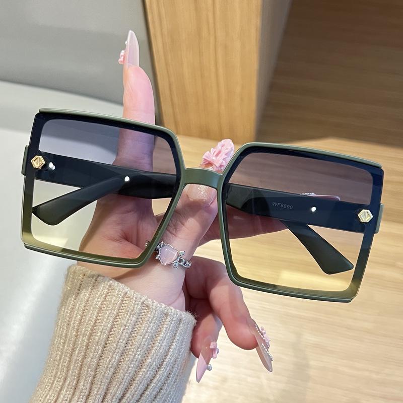 Women s Trendy Large Frame UV-Protection Sunglasses - Cross-Border Korean Style