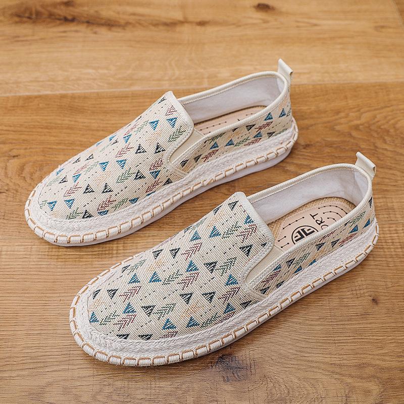 Shoes summer new shallow mouth shoes flat canvas shoes lazy casual fisherman shoes