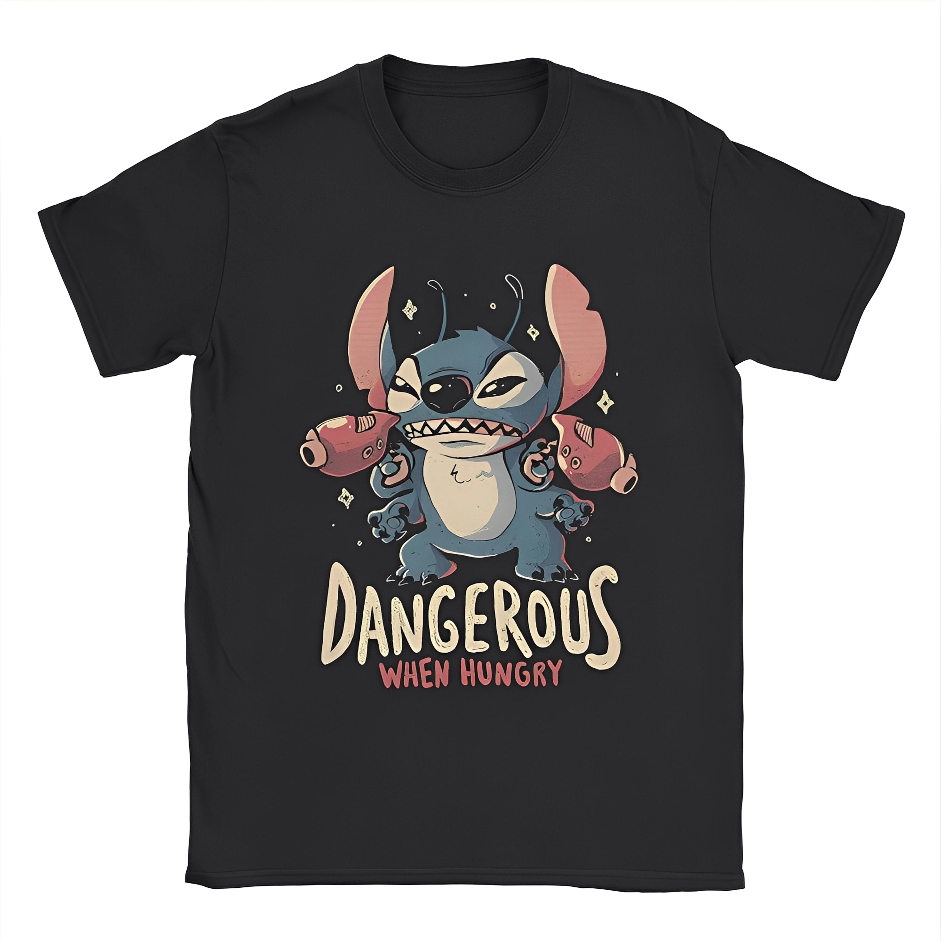 

STITCHKNOT Lilo & Stitch Anime Men s T-shirt, Pure Cotton Short-sleeved, Funny Short-sleeved, Casual and Comfortable Men s Top 2XL