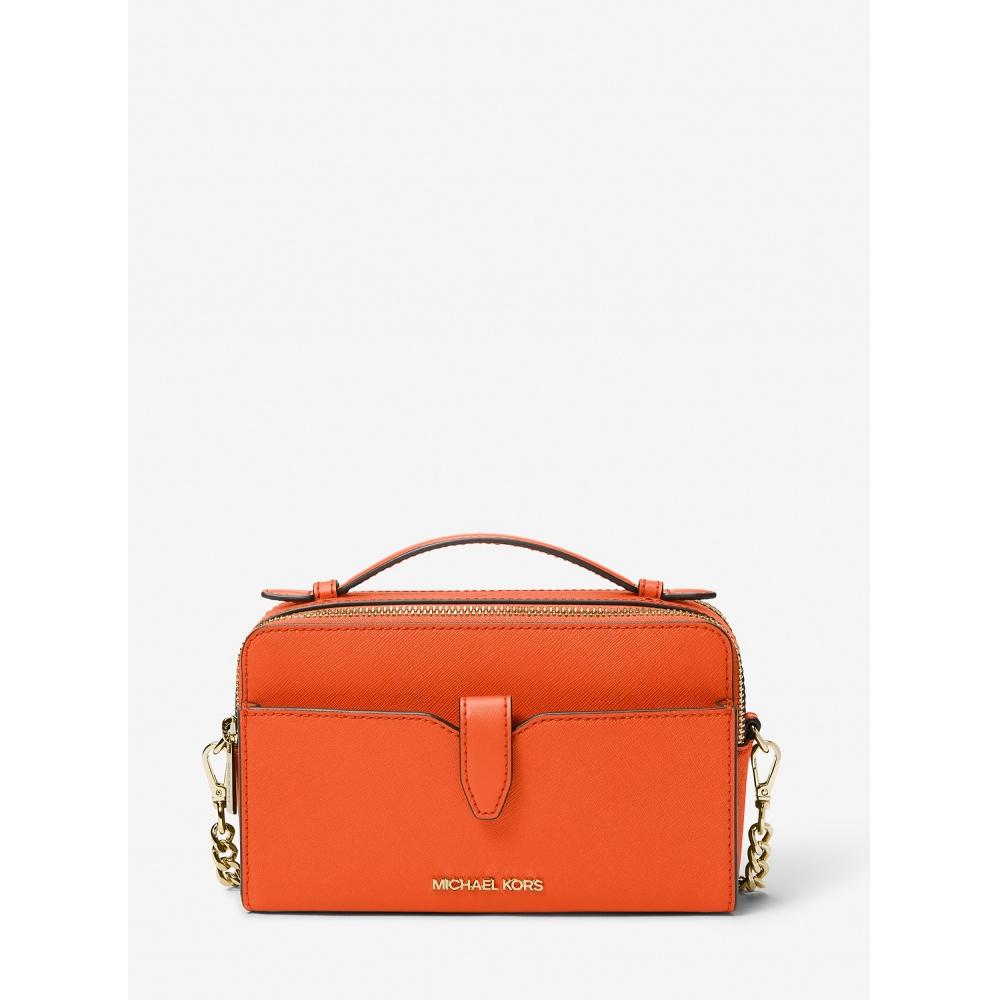 

MICHAEL KORS [Специальная цена] JET SET ПУНКТ через плечо для телефона с двойной молнией, средний размер 35F2GTTC2L623 Poppy