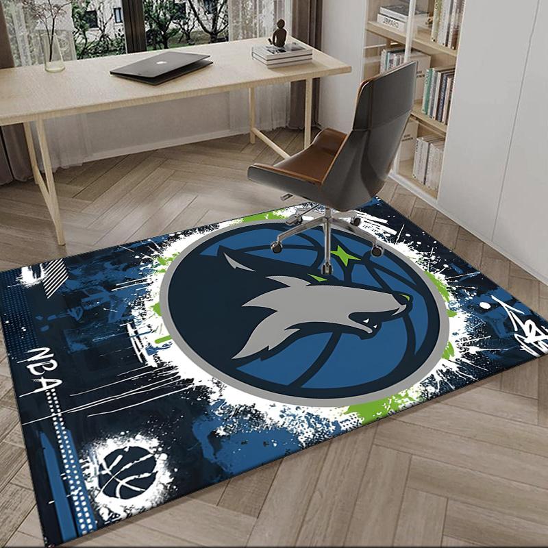 Timberwolves Logo  Carpet, Kitchen Rugs, Yoga Mat, Non-Slip Mats, Rug for Bathroom, Living Room bedroom, Camping Rugs Christmas Gift