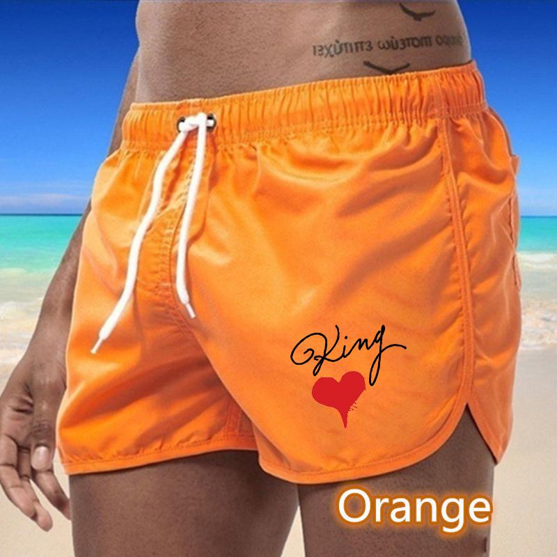 

BBK-30 2025 Summer Men s Quick-Drying Swim Trunks Sports Pants Swimwear Beach Shorts Jogging Shorts S оранжевый