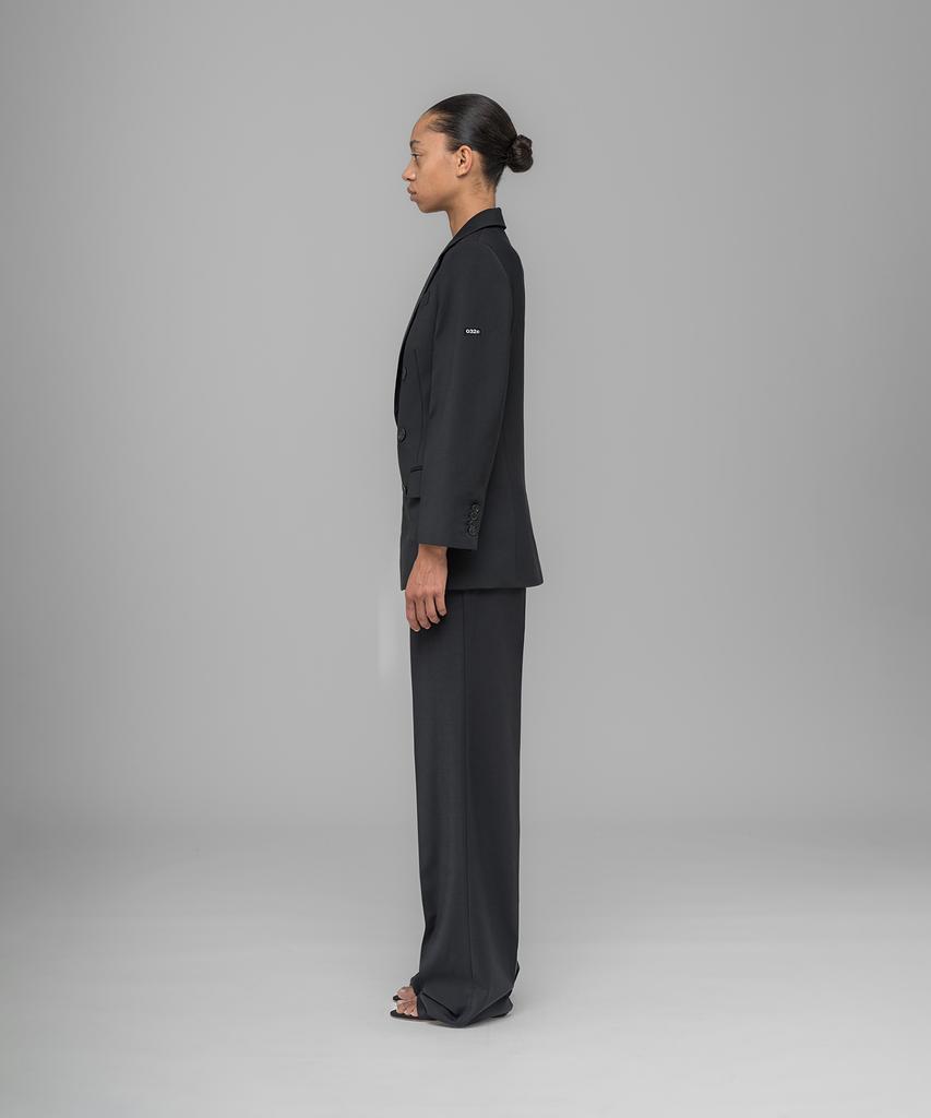032Ssi (W) Office Attire Loose Cut Suit Trousers Black