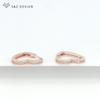 Fashion Rose Gold Color Heart Shape Drop Earrings For Women Girl Jewelry Gift Trendy Elegant Cubic Zircon Eardrop