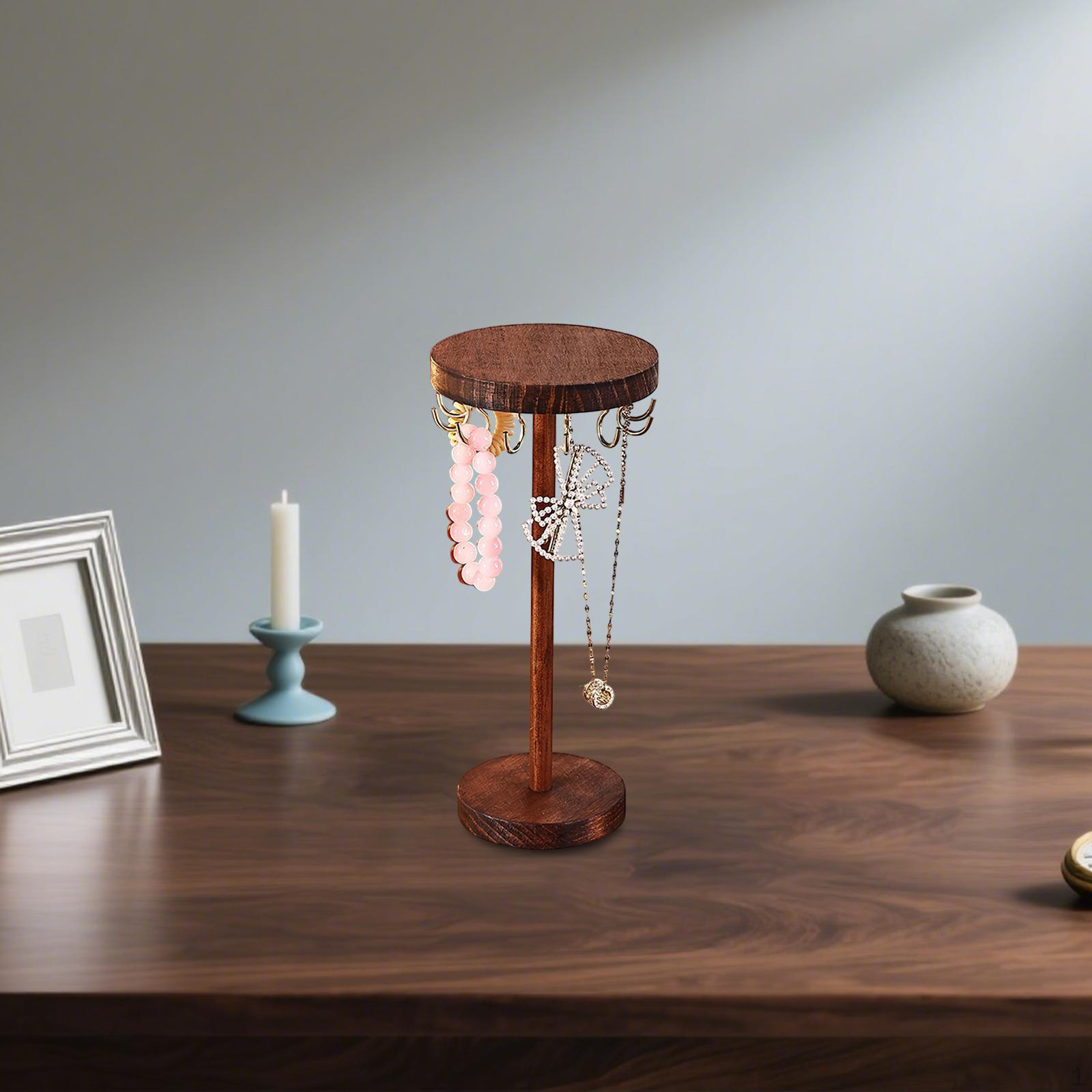 

Держатель для ожерелий с 12 крючками, Подставка для брелоков, браслетов и браслетов, Настольное украшение 20 cm Tall