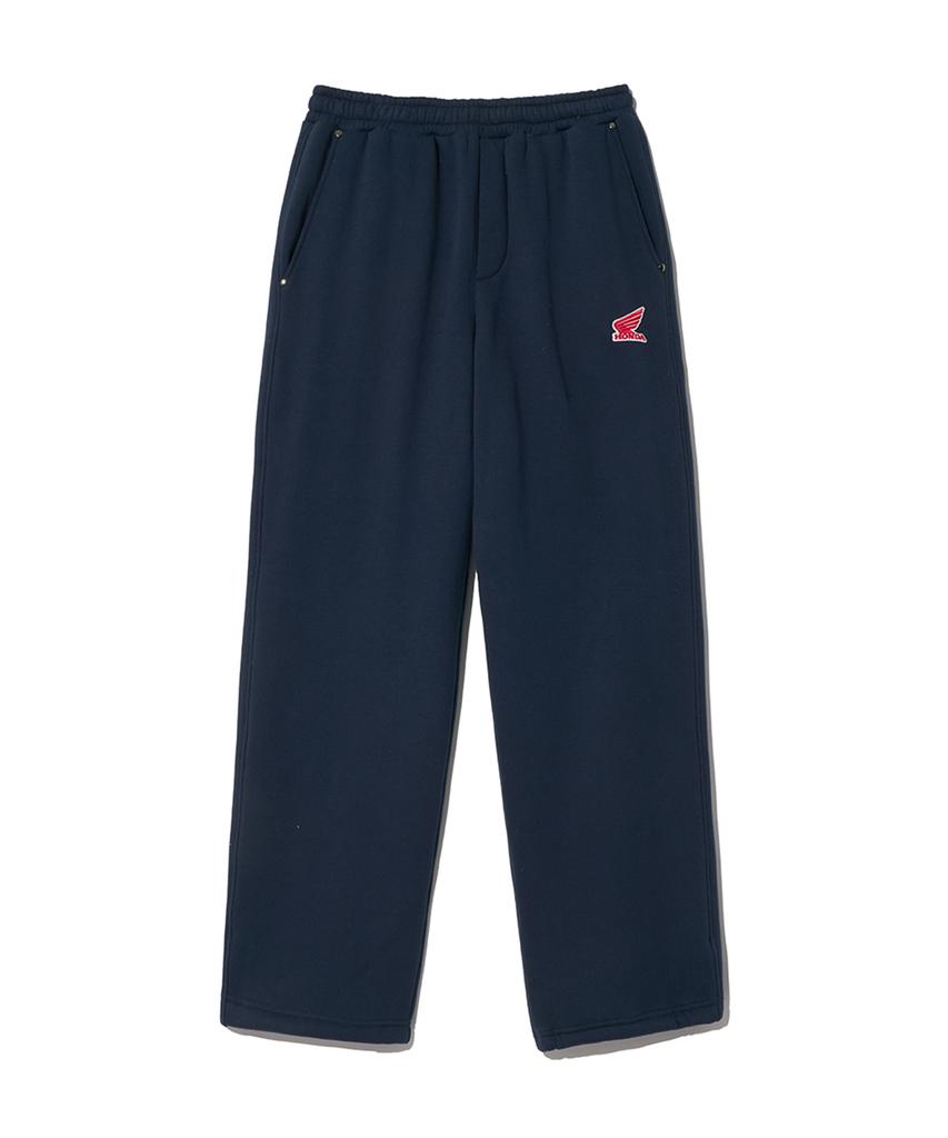 PHYPS MOTORCYCLE Silky Boa Wing Logo Sweat Pants_Navy