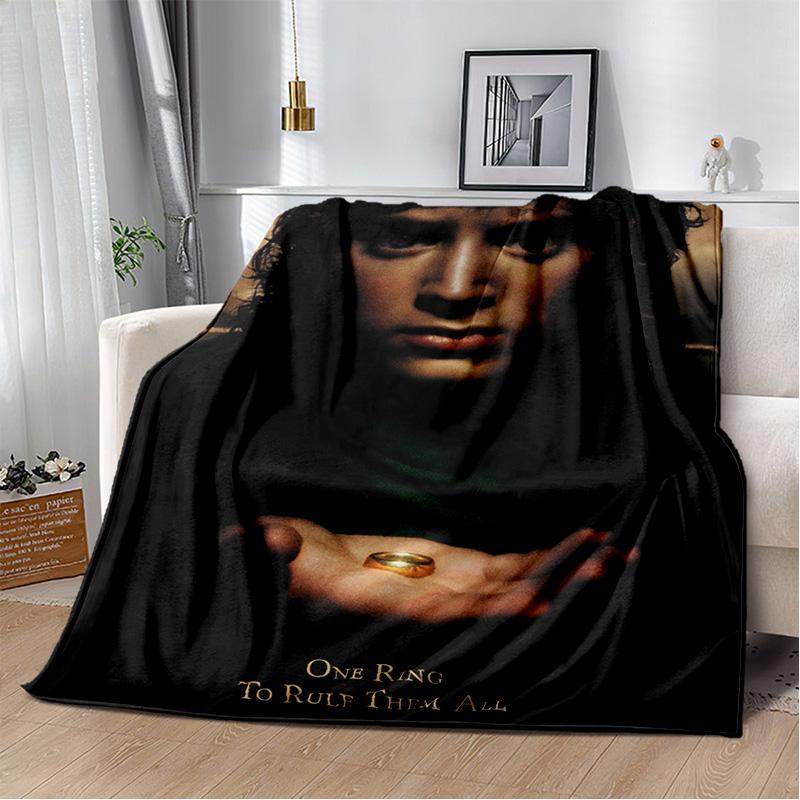 Movie L-Lord of The Rings H-Hobbit Soft Plush Blanket,Flannel Blanket Throw Blanket for Living Room Bedroom Bed Sofa Cover Child