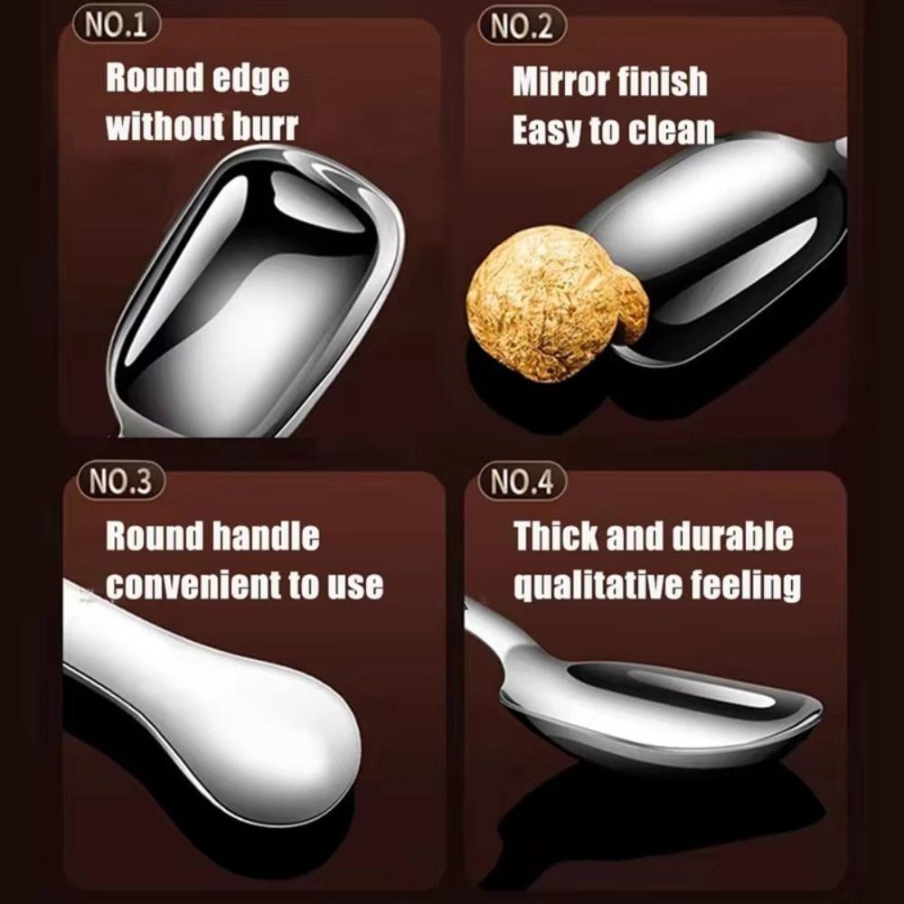 Easy To Clean Coffee Scoop Stainless Steel Rice Spoon High-quality Powder Spoon  for Kitchen Tools