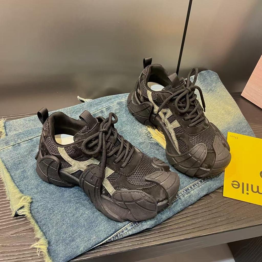 European station retro octopus platform dad shoes women's 2025 new mesh breathable height increase casual sports shoes