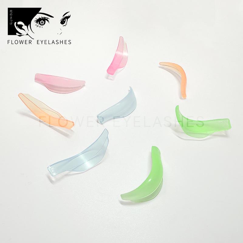 

4 пары самоклеящихся цветных кератиновых бигуди для ресниц с краем в виде подсолнуха для завивки