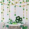 Cheerland Green Shamrock Garland St Patricks Day Decorations 4 Leaf Clover Glitter St Paddy's Day Garland Hanging Streamers for St. Patrick's Day