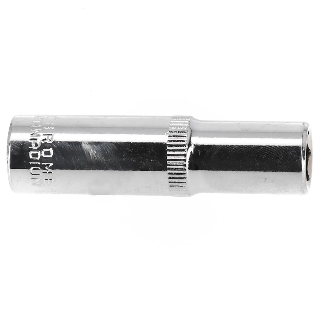 1PC 3/8inch Deep Socket Adapter Hex Socket Wrench Chromium-vanadium Steel High Torque Silver Heads Ratchet Hand Tools 8-24mm