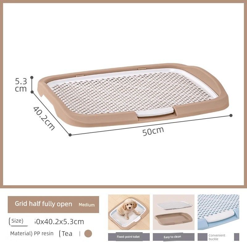 

Alice Dog Toilet Splash-Proof IRIS Pet Potty Urinal Small Size Dogs Teddy Pet Supplies Flat small size Tea