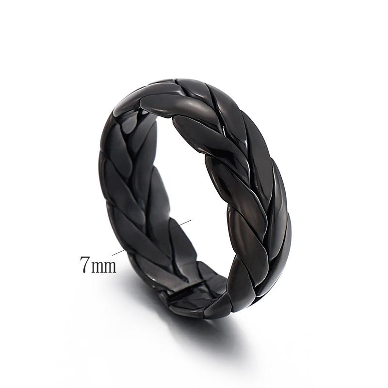 

#6 - #12 Shiny Wheat Ring for Women - Stainless Steel 304 - KR101540-KFC US Size - 12