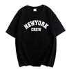 Hirsionsan Oversized T-Shirt mit Buchstaben-Grafik für Damen Sommer 2026 Weiches O-Ausschnitt Kurzarm-T-Shirts Damen Lässig Locker Higt Street Oberteil
