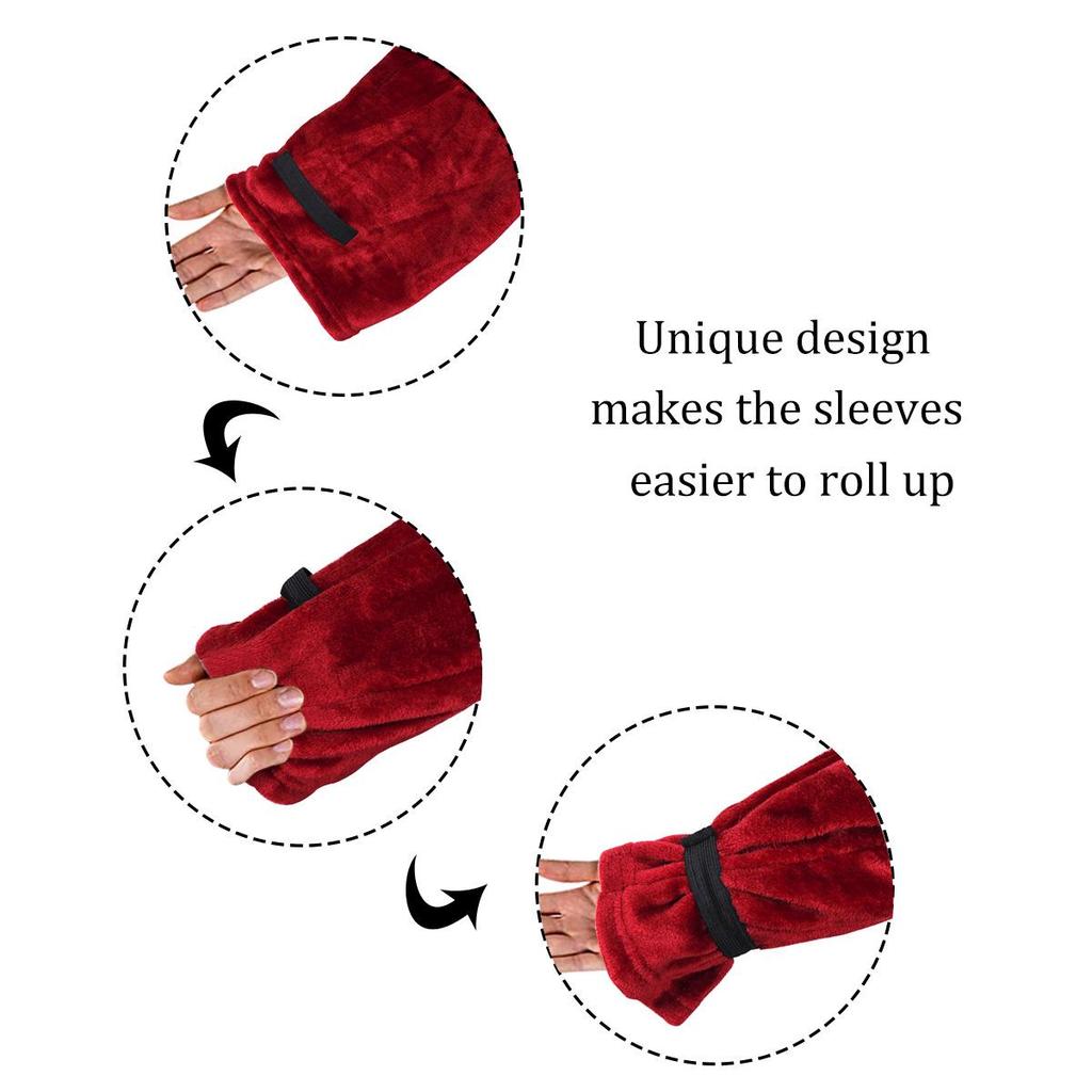 Tragbare multifunktionelle Flanell-TV-Decke mit großer Tasche