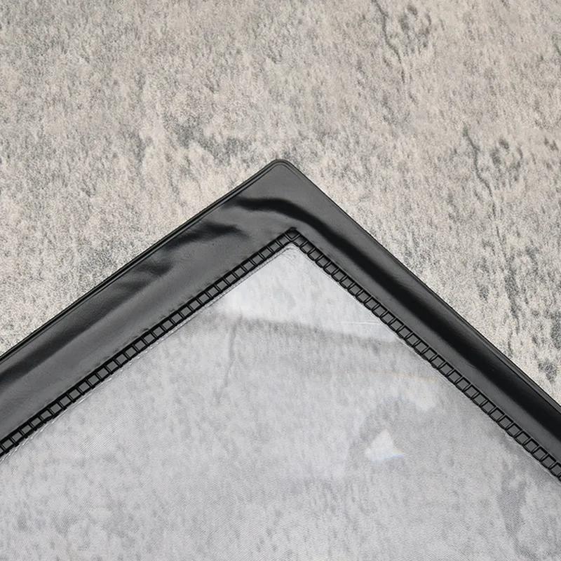 2pcs Durable PVC Material 3X Large Page Magnifying Glass Handheld Full-View Reading Aid for Seniors