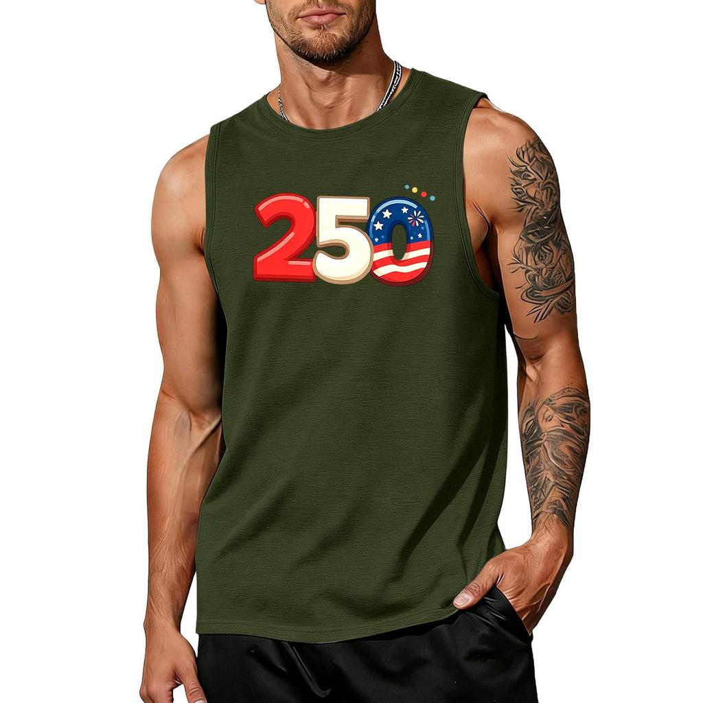 Men's Sleeveless Tank Top Casual Loose Fit Summer Muscle Shirt Lightweight Breathable Fabric Comfortable Daily Wear