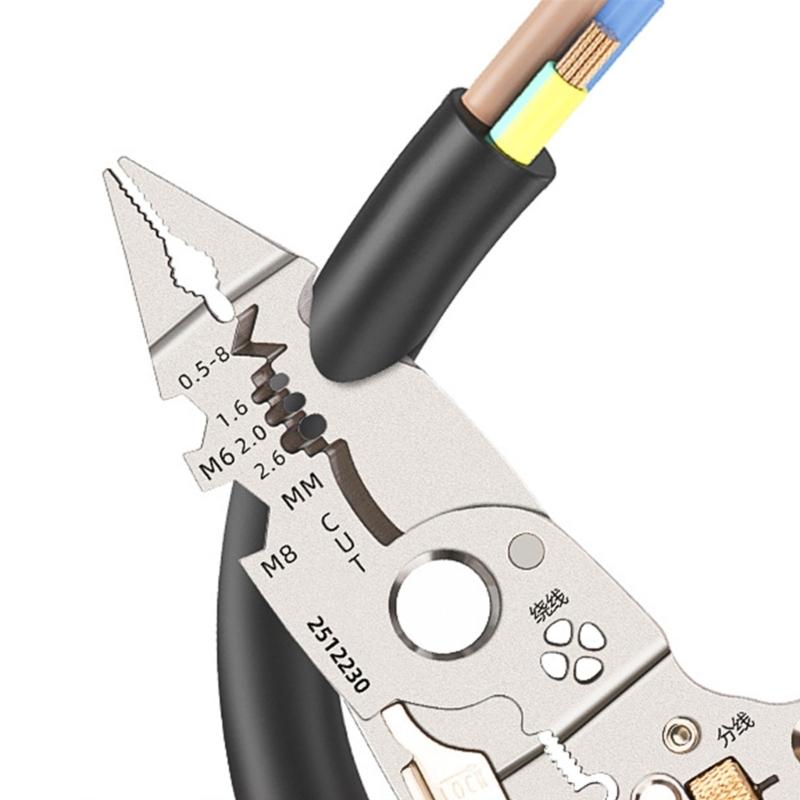 Digital Display Electrician Pliers Multifunctional Wire Stripper With Voltages Tester And Foldable Design For DIY Projects