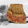 Psychedelic Geometric Pattern Blanket Fractal Throw Blanket Abstract Aztec Bed Blanket Vivid Orange Brown Designs