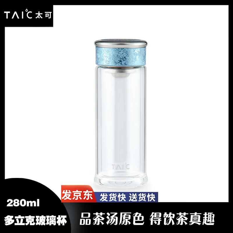 TAIC Dolich Antibacterial Double-Layer Borosilicate Glass Tea Infuser Cup