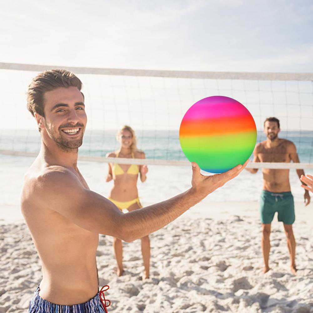 9 "color Soccer Basketball Rainbow Ball Color Inflatable Ball Ball Ball Inflatable Tour Beach Tennis Outdoor Volleyball