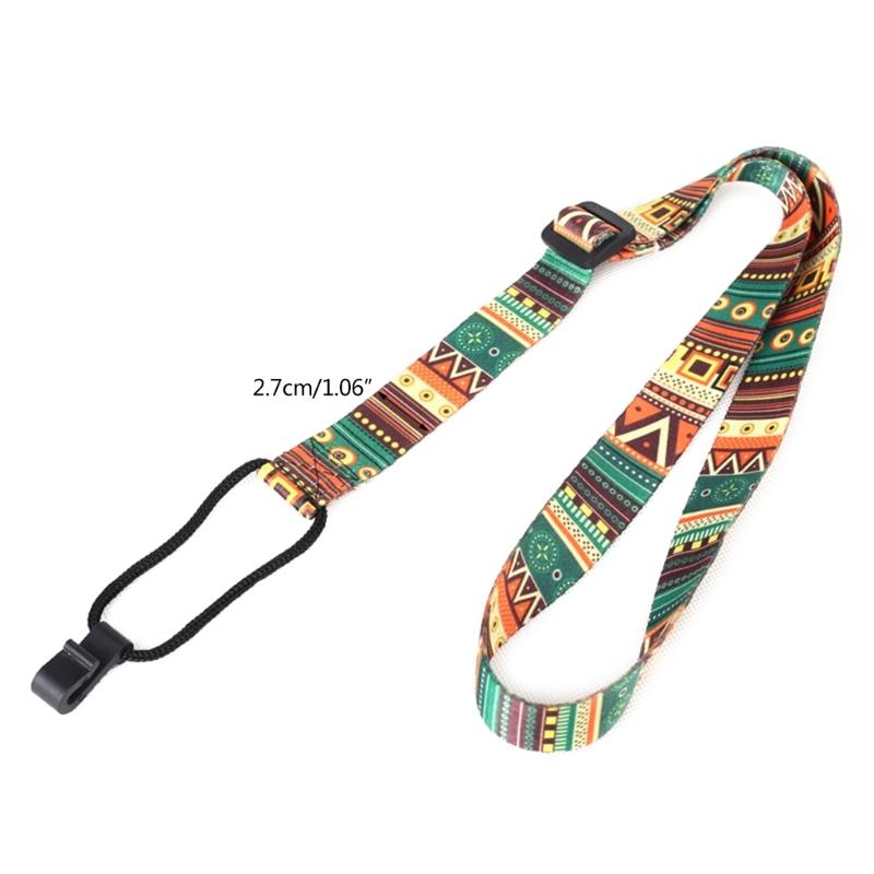 Adjustable Ukulele Strap Ethnic Style Ukulele Shoulder Strap with J Hook Clip On Ukulele Strap Musical Instruments Parts